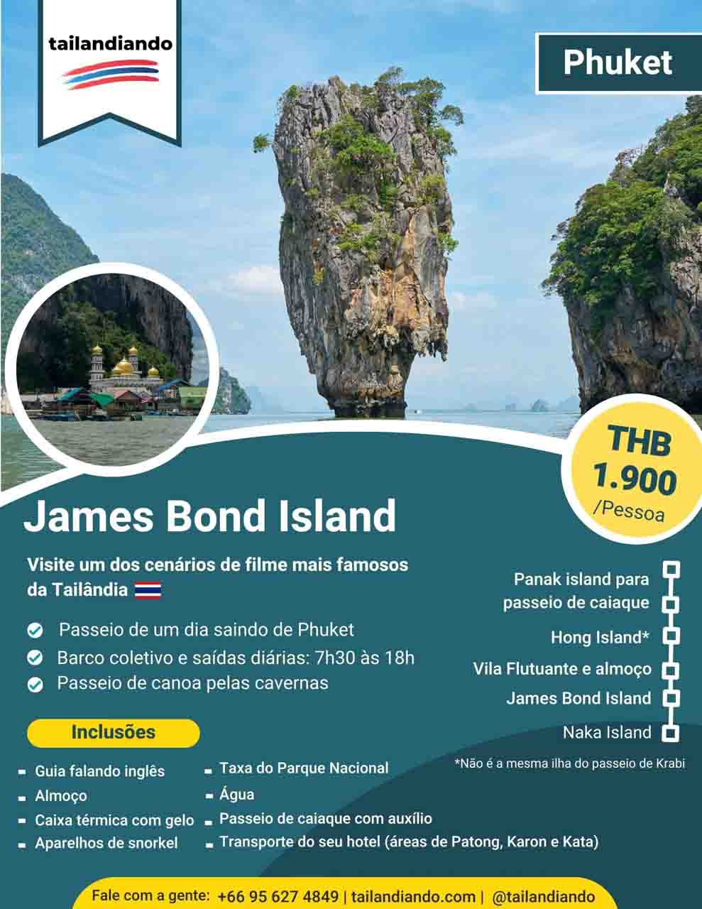 Passeio para James Bond Island - Passeios em Phuket - o que fazer nas praias da Tailandia
